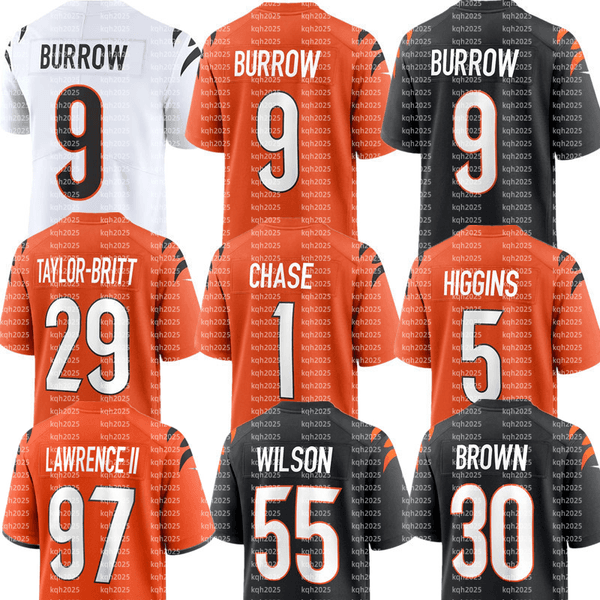 Dexter Lawrence II Joe Burrow Myles Murphy Cashius Howell Tacario Davis Dax Hill Amarius Mims Connor Lew Bryan Cook Ja'Sir Taylor Ja'Marr Chase Football Jersey