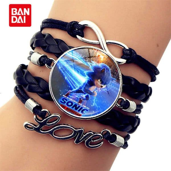 Sonic The Hedgehog Bracelet Versatile Sonic The Hedgehog Woven Multi-Layer Leather Bracelet L260603IVDZ