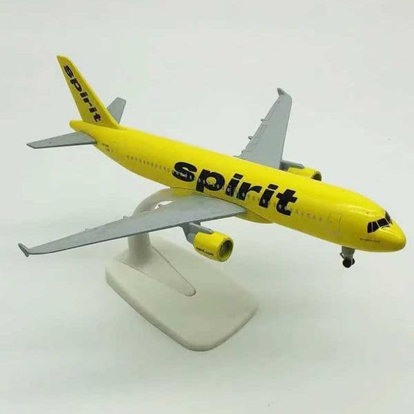 Die-Cast 20CM A320 Metal Model Airplane Toy Spirit Airlines USA with Metal Alloy Toys Plane Model for Kids Children Decoration L260603P5Q3