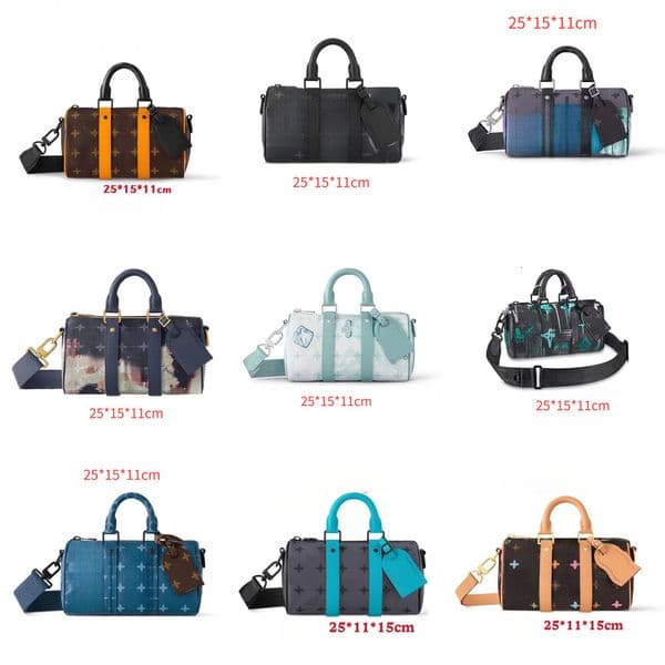 10A New Keepall25 Designer L Bag Original Box Packaging Pillow Bag Embossed Printed Pattern Shoulder Bag Roller Bag Cylinder Bag Fashion Crossbody Bag Unisex