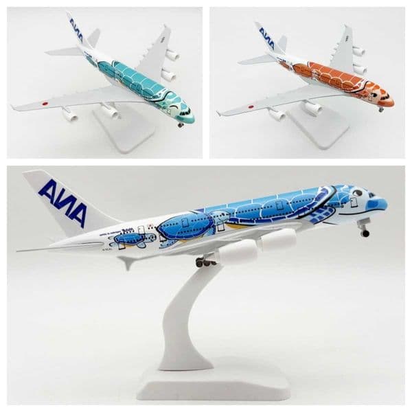 20cm Japan ANA Airlines Airbus A380 Sea Turtle Simulated Aircraft Model 1400 Scale Alloy Diecast Airplane Kids Toys With Wheels L260603G2JQ