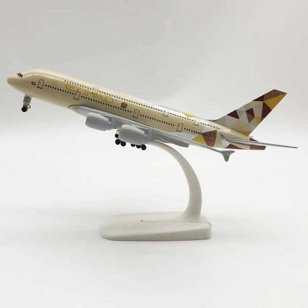 Scale 20cm Metal Aviation Replica Etihad A380 Aircraft Model Airplane Miniature Children Gift Kids Fidget Toys for Boy Etihad L260603IQJ9