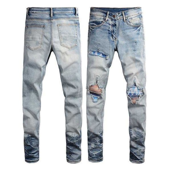 Designer Jeans Mens Denim Embroidery Pants Fashion Holes Trouser US Size 28-40 Hip Hop Distressed Zipper trousers For Male 2024 Top Sell Q260603