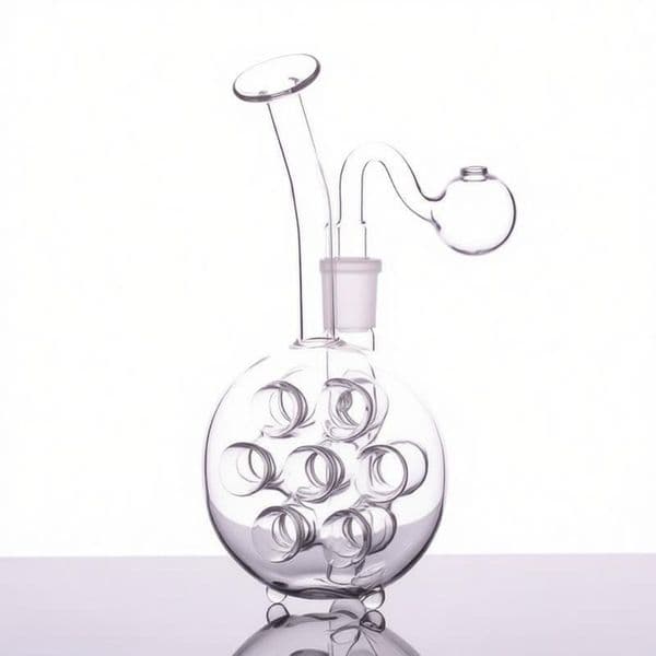 Wholesale 14mm Female Clear Glass Oil Burner Bong Hand Dry Herb Tobacco Pipe Blunt Bubbler Recycler Water Tobacco Pipe with Smoking banger bowl