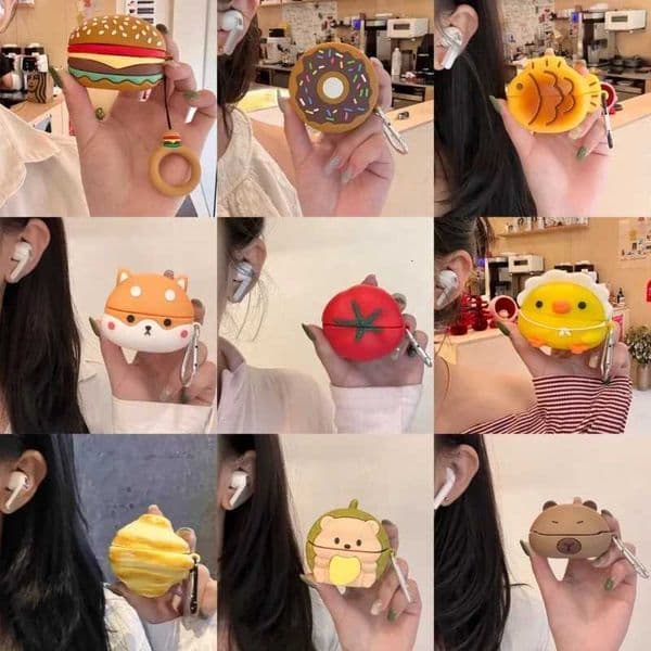 3D Cute Cartoon Hamburger Puppy Tomato Silicone Earphone Case for Galaxy Buds 4 Pro Headphones Protective Charging CoverT260602