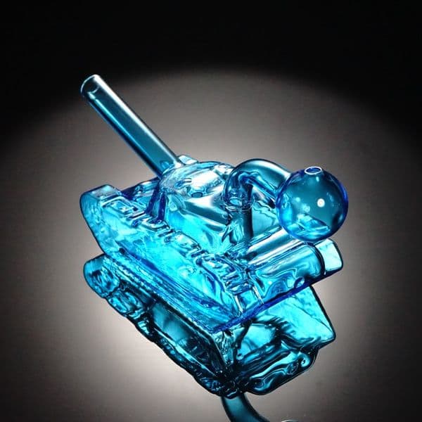 3 Inches Tank Design Oil Burner Glass Bubbler Water Pipe Mini Glass Bongs Coming With 30mm Burner Bowls