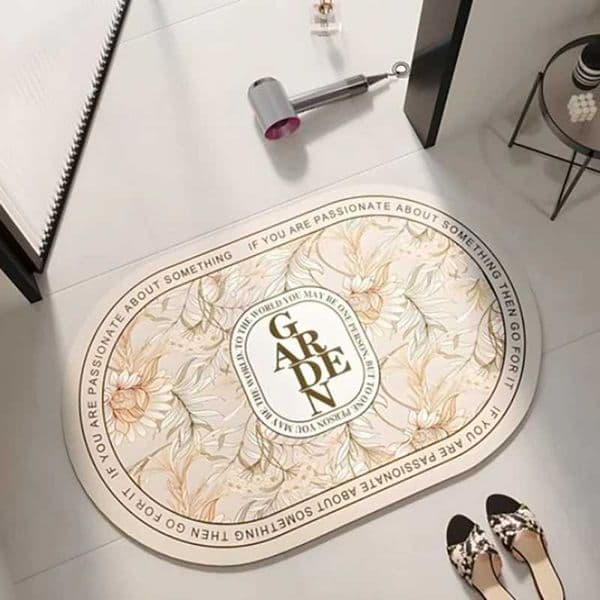 VIKAMA French Oval Bathroom Floor Mat Anti Slip And Absorbent Floor Mat At The Entrance Of The Bathroom Home Decoration C260603