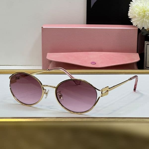 Sunglasses For Women Designer Sunglasses Men Glasses Woman Metal Frame Mirror Cat Eye Shades Luxury Metal Sun Glasses For Lady Girl Eyeglass Lens UV400 With Box
