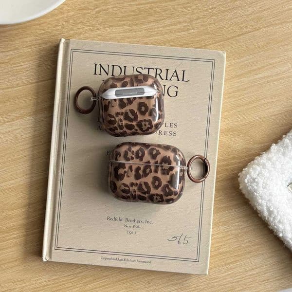 Autumn Retro Fashion Leopard Print Tiger Spots Pattern Transparent Brown Earphone Case Cover for 1 2 3 4 Pro 2 Pro 3T260602