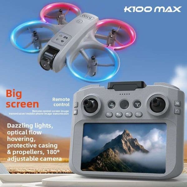 New K100max Mini Aerial Photography Screen-Controlled Drone Optical Flow Positioning Full Protection Lighting Quadcopter Gt3 SANNAING