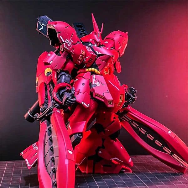 RG 1/144 Sazabi Fukuoka Side-F Limited Plastic Assembly Model Kit Action Figure Boy Puzzle Toy Collectible Desktop Ornament Gift L260602