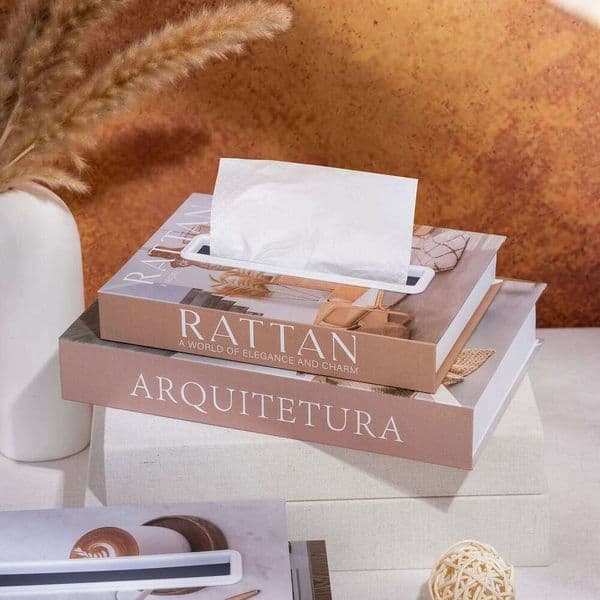 Sense of Layering Luxury Book Style Tissue Napkin Holder Case Paper Box Container Home Table Decoration Ornaments 26L0603