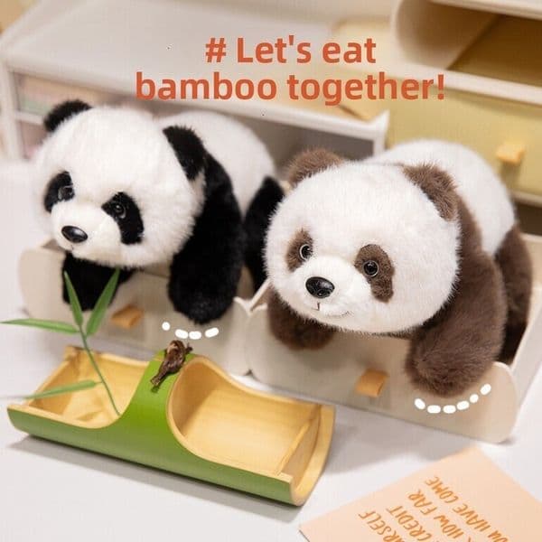 Simulation Lying Position Giant Toy Cute Huahua Seven Panda Plush Children's Comfort Doll Desk Ornament hot-sale products