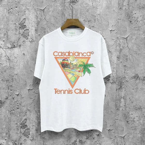 Casas shirt designer style men shirt soft breathable pure cotton Casablancolly Tshirt printed vintage summer casual apparel 544
