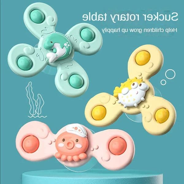 Rotary 1Pcs/3Pcs/Ocean Baby Bath Toys Fun Bath Suction Suction Cups Cups Rattle Uneasy Children Educational Toy Boy Gift C260603