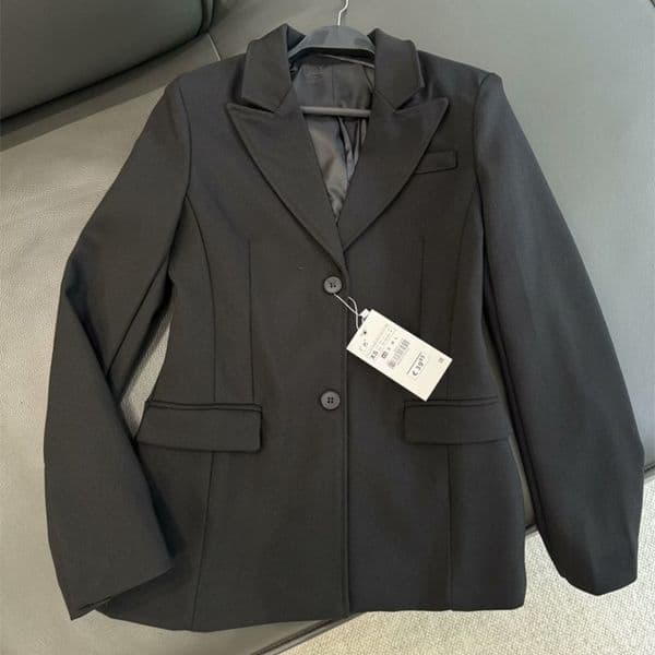 ZW Series Shoulder Padded Slim Fit Suit Jacket for Women ETJ Collection with Waist Cinching n Casual Suit Jacket 260507ww