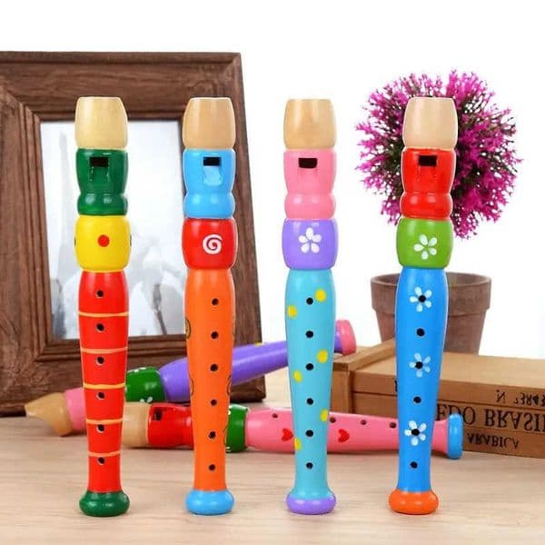 Wooden Piccolo Flute Sound Musical Instrument Early Education Toy Gift for Baby Kid Child L260603
