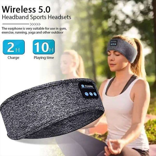 Bluetooth Headband Headphones Wireless Music Sports Hairband Running Fitness Sweatband Earphones Soft Sleeping Eye Mask Headset