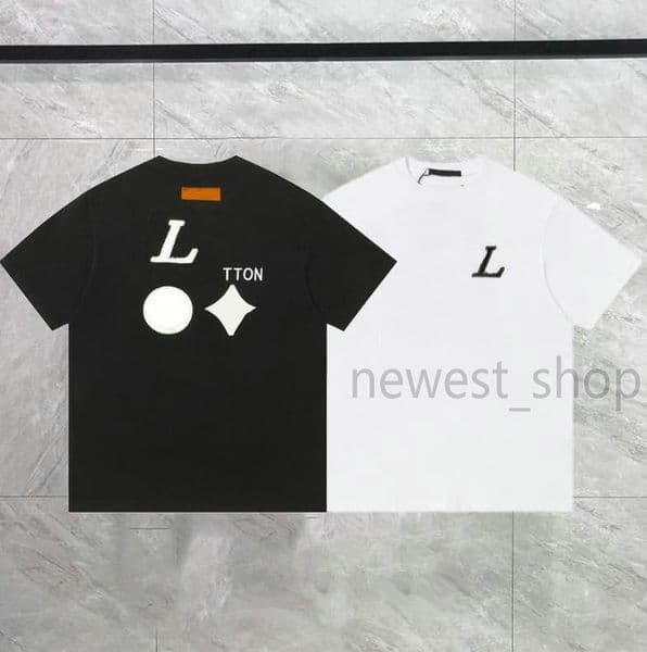 Europe mens t shirts paris men Embroidered letter print Short Sleeve T-shirt summer High Street tshirts Designers luxury t-Shirts cotton casual tee