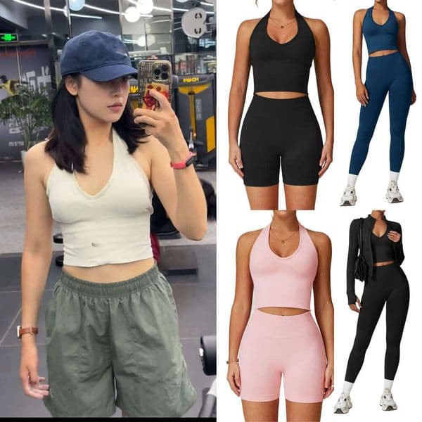 TOP women set Gym Alosetity set bra Sports shirts pants bag Bra Leggings sets Pants sweatshirt women sweat set men Alosetity Women men clothes gym set Tops 94