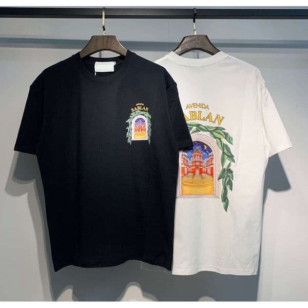 Casablancolly Shirt 2025 Summer Mens Casas T Shirt Designers Women Rainbowtshirts Loose Shorts Sleeve Apparel Men's Women's T Shirt Street Polos Casasly Shirts A56