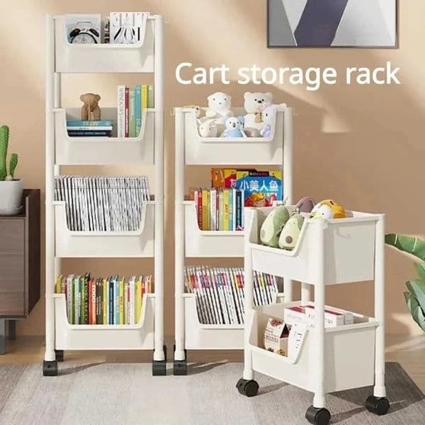 2026 Bookshelf Handcart Mobile Kitchen Organizer Shopping perfume cologne Cart With Wheels Multi-Layer Bathroom Shelf Home Snack Storage Rac Free Shipping