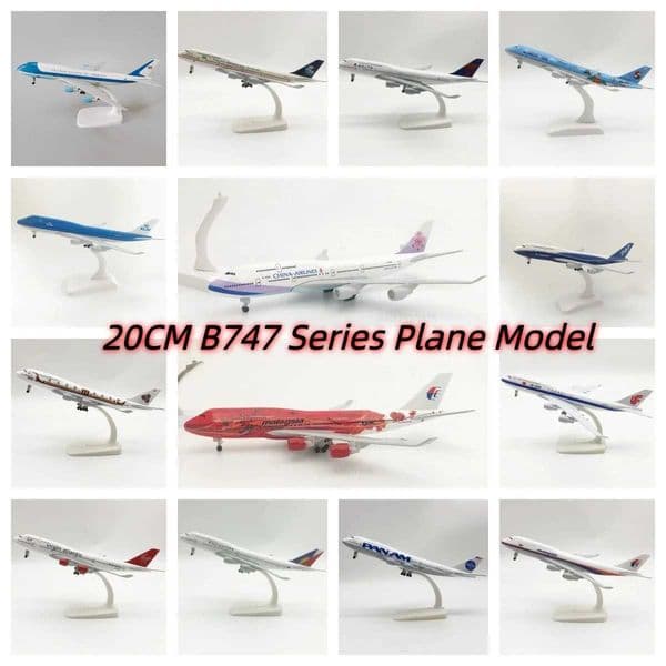 20cm B747 Diecast Aircraft Model Plane Series Aviation Airplanes Model 747 Airways Metal Airplane Kit With Stand Gifts L2606031WR9
