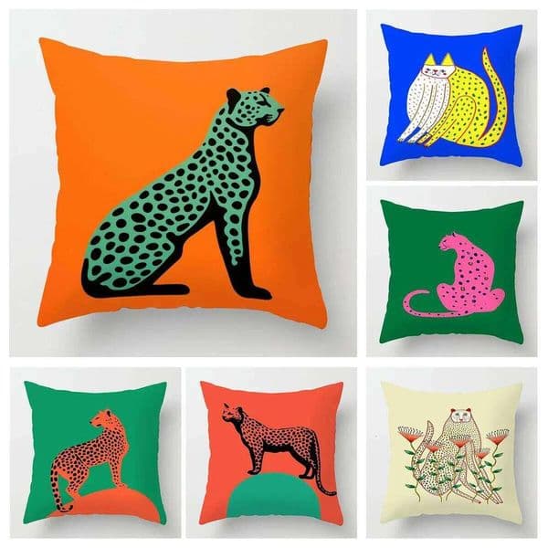Geometric animal pattern pillow 18x 18 inch printed cushion cover machine washable home sofa decoration 45x45cm 26L0603 pillowcase