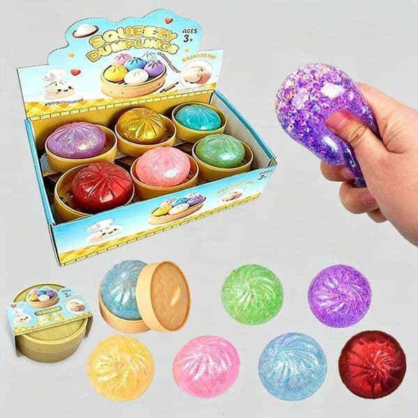 Glitter Dumpling Squishies Blind Box Soft TPR Relieve Anxiety Squeeze Toy For Adults Kids Boost Mood Antistress Gifts 2026 New 26L0603