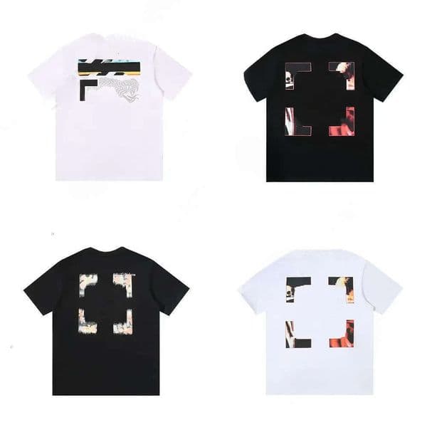 Off Whitte T Shirt Designer Men's High Street Cotton Letter Print Graphic Offs Tshirt Summer Casual Loose Shirt Hip Hop Y2k Tshirt Coon Leer Prined Off Whitte Shirt 83F