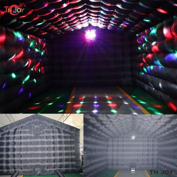 Outdoor Activities With blower Giant Black Portable Disco Nightclub Mobile Night Club Inflatable Party Tent