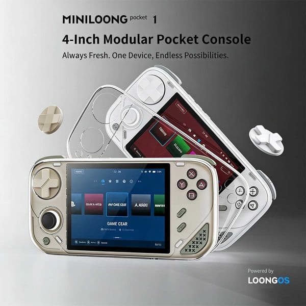 POCKET 1 MINILOONG Modar Retro Handheld Emator 4 43 IPS RGB Hall Joystick LOONG OS Open Source OTA 4000mAh Gift POCKET1J260603