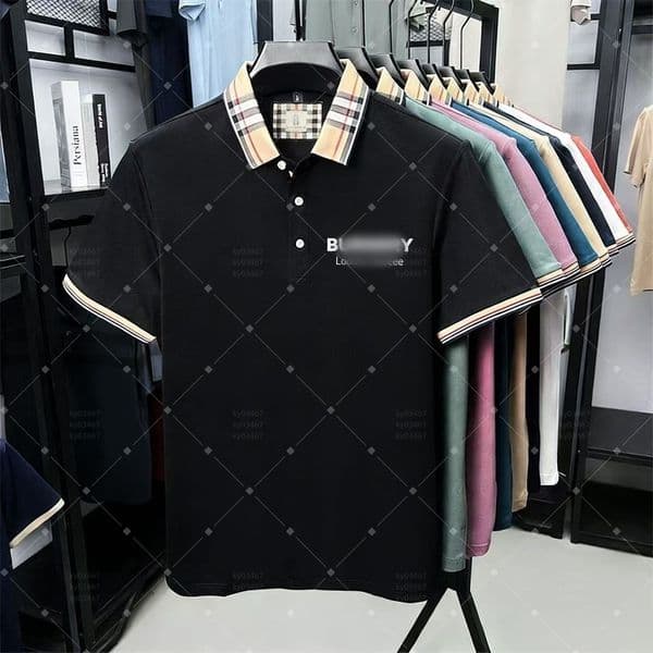 men polos summer casual solid color polo shirt slim fit lapel short sleeve top versatile collar for a slimmer size m-4xl