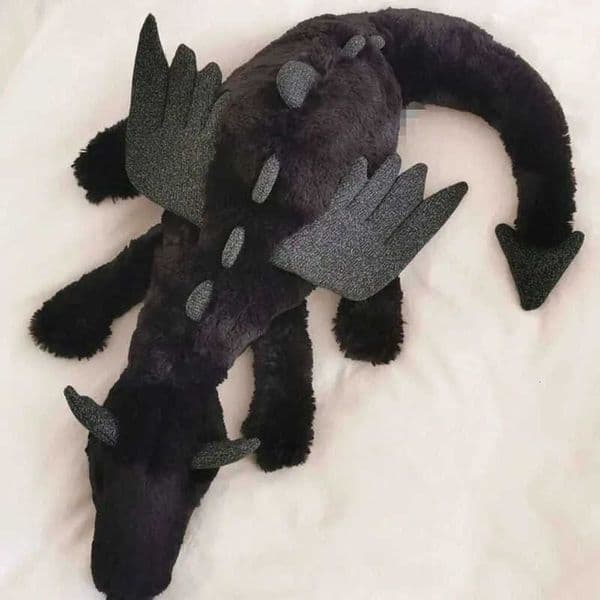Doll 50/88cm Black He Dragon Baby Plush Bedro Ornaments Pet Interactive Toys Birthday Gift y250617AKCS Y260603