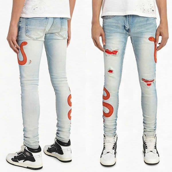 designer jeans for mens skinny jeans stickers light wash ripped motorcycle wear best version wholesale price Size 28-40 kksjxl Q260603