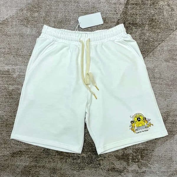 Casablancolly Shorts Designer Men's Casual High Quality Fashion Cotton Breathable Shorts With Embroidered Detail Drawstring Summer Casas Beach Sweatpants 0dc