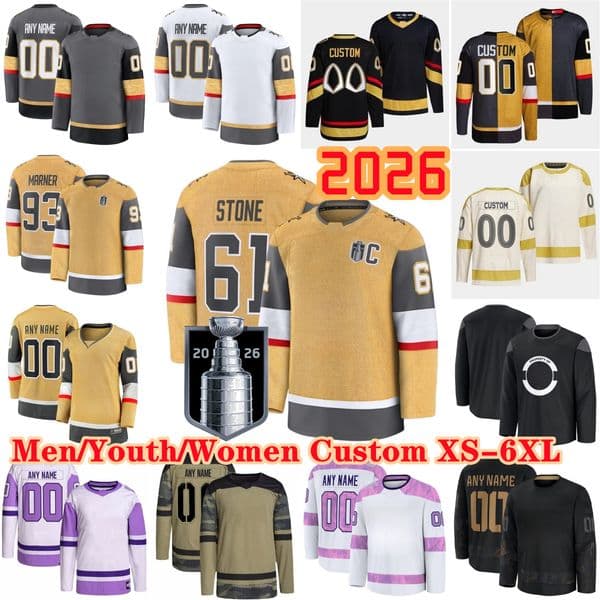 2026 Stanley Cup Final Patch College Hockey Wears 9 Jack Eichel 61 Mark Stone 93 Mitch Marner 7 Alex Pietrangelo 48 Tomas Hertl Dorofeyev Andersson Barbashev S-6XL