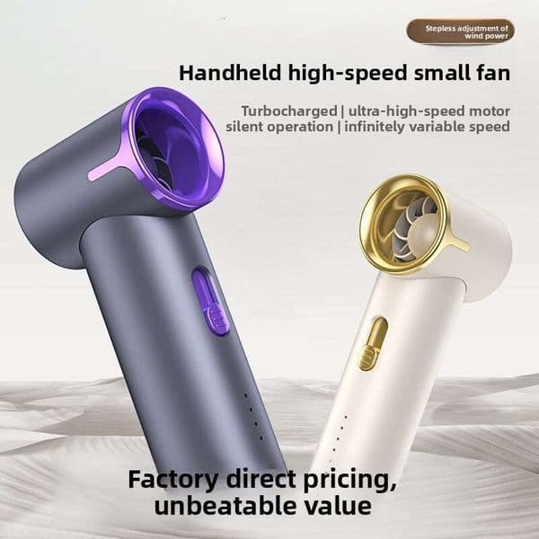 Portable Fan Handheld Fan New T05 High-Speed Handheld Violent Turbo USB Charging Mini Strong Wind Pocket Small Fan