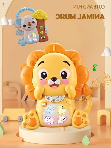 Cartoon Animal Electronic Keyboard Lighting Music Piano Multi-mode Sound Effect Switching Puzzle Early Education Toys for 3 L260603