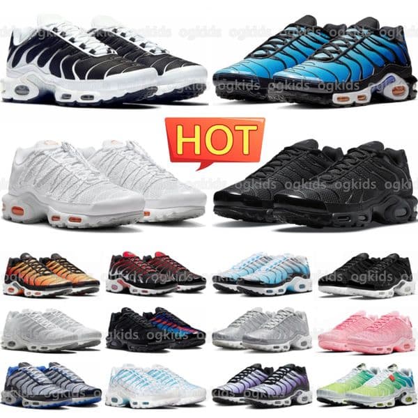 designer plus running Shoes Tennis Breathable Mens Women youth runner sneaker Triple Black white pink Blue red trainers