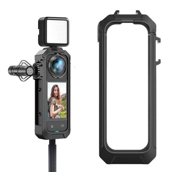PC Frame Magnetic Quick Release Interface Protective Case Expansion Bracket for Insta360 X5 Camera Accessories