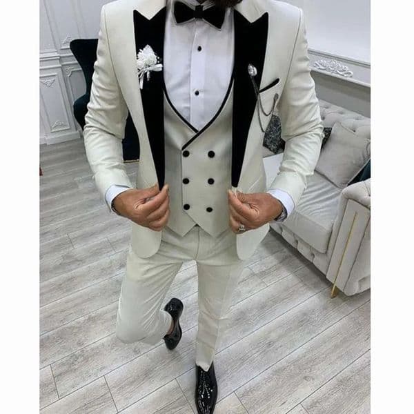 n Summer Men Suits Slim Fit Groom Wedding Tuxedo Costume Homme Mariage 3 Piece Formal Male SuitJacketPantsVest 260602