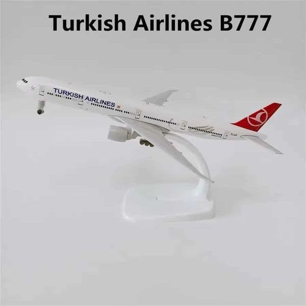 B777 Air Turkish Airlines 20cm Toy Plane for Children Metal Scale Aircraft 1/400 Model Planes Miniature Airplane Collection Gift L260603OBT1