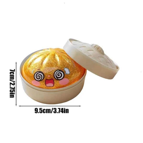 Stress Relief Toys Glitter Food Design Squeeze Dumpling Fidget Able Bun Decompress Toy for Kids Adults Students Workers Home X260511 Y260603