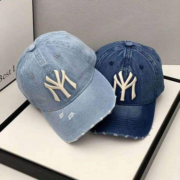 Unisex Letter Embroidery Washed Cowboy Baseball Caps Spring and Autumn Outdoor Adjustable Casual Hats Sunscreen Hat 26Y0603