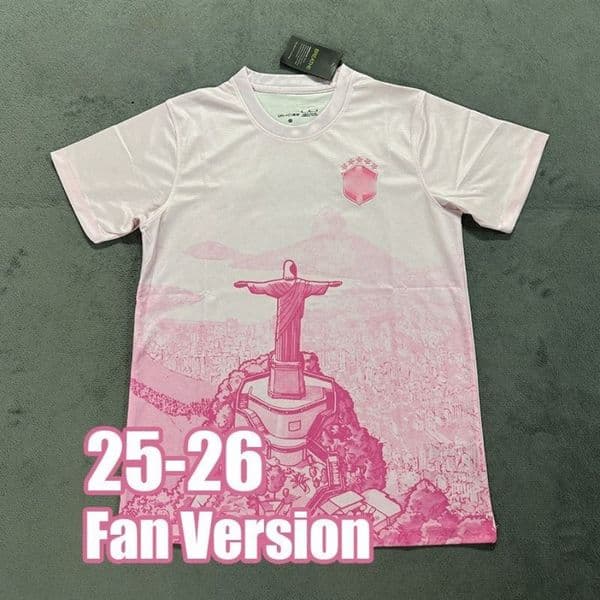 XS 3XL 24 25 Brazil Pink Jesus Soccer Jersey Peace Dove Palm Leaf Reflective All Black Special Mens Uniforms Jerseys Man Football Shirt 2024 2025 Fan Version thumbnail 2