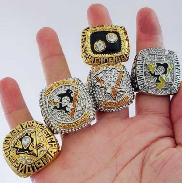 Pittsburgh Stanley 5pcs Cup Penguins Team Champion Championship Wooden Souvenir Fan Commemorative S260603P5IR