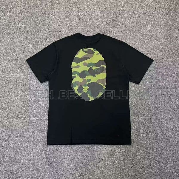 Men's Bapi Oversized Streetwear Printed T-Shirt, Crew Neck Bapi Black/White, Stylish Abstract & Plaid Graphic Tops Bapp S-7XL, Overseas Stock 135
