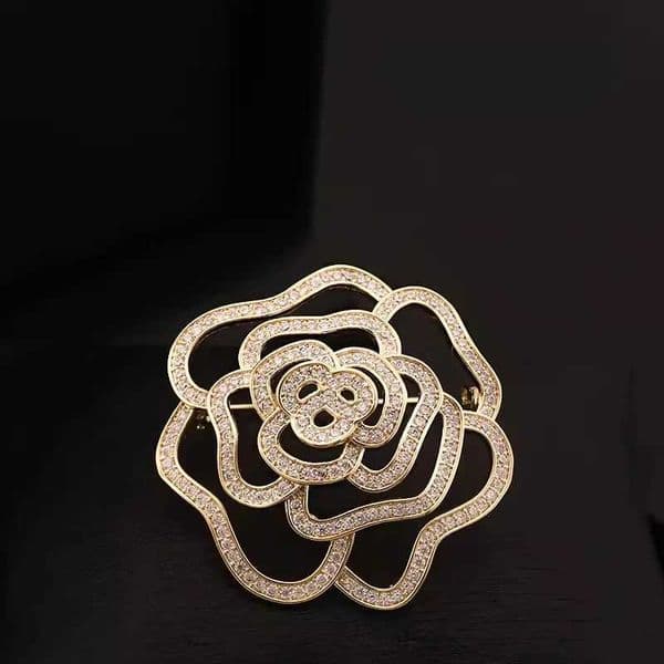 Women Classic Suit Style Light for Luxury Rose High-end Brooch Elegant Flower Lel Pin Fashion Jewelry Clothes Accory Gifts X260603