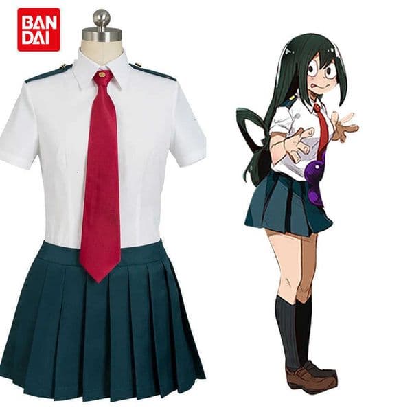 Hero My Academia Cosplay Ochako Uraraka Cosplay Tsuyu Asui Costume Summer Uniform Dress L260603175U
